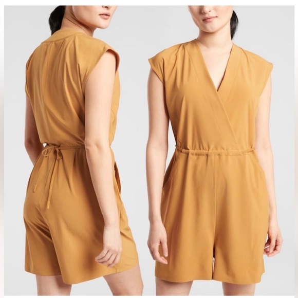 Athleta Marlow Romper Gold Yellow size XS - Picture 1 of 5